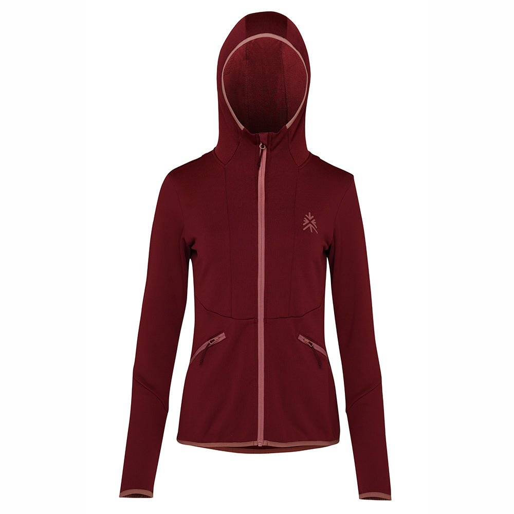 Womens Alsek Fleece Jacket (Cabernet) #contain