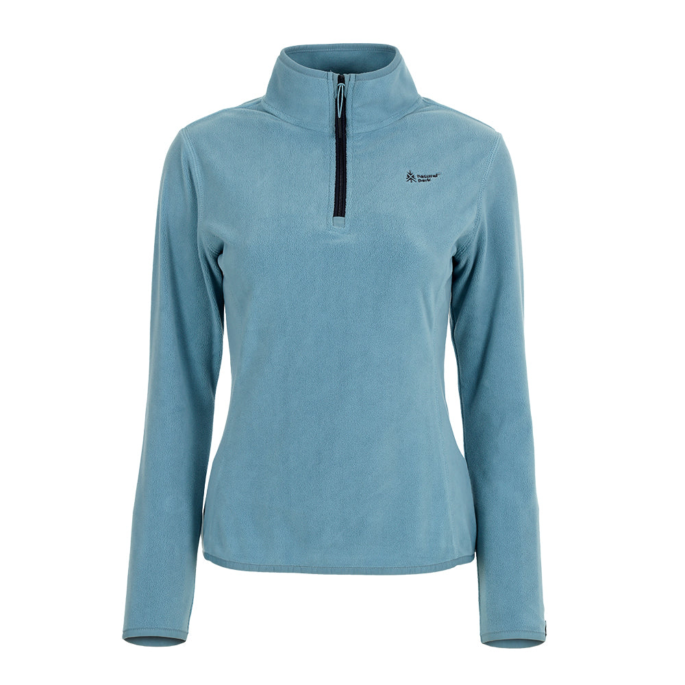 Womens Andes Fleece Pullover (Blue Petrol) #contain
