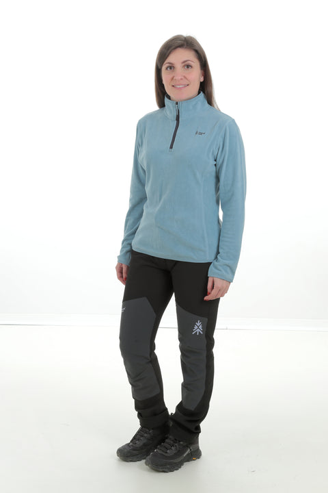 Womens Andes Fleece Pullover (Blue Petrol) #contain