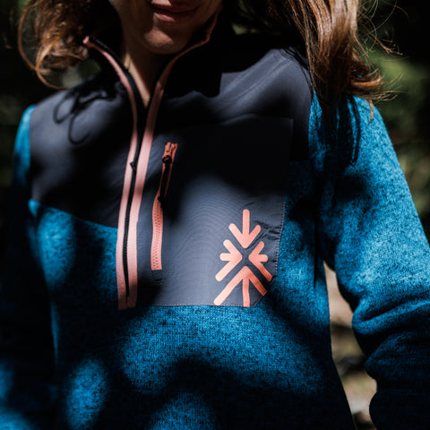 Womens Anguilla Half Zip Knitted Fleece Pullover (Pagoda Blue)