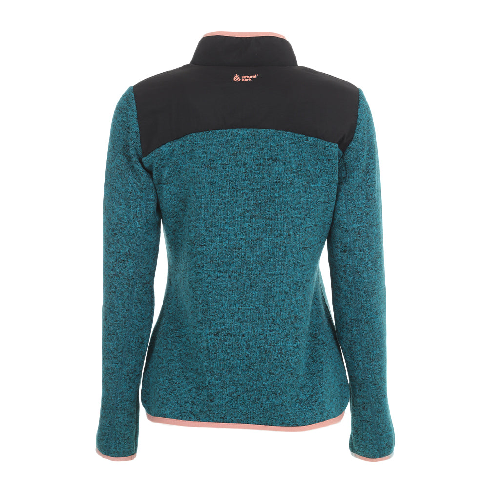 Womens Anguilla Half Zip Knitted Fleece Pullover (Pagoda Blue) #contain