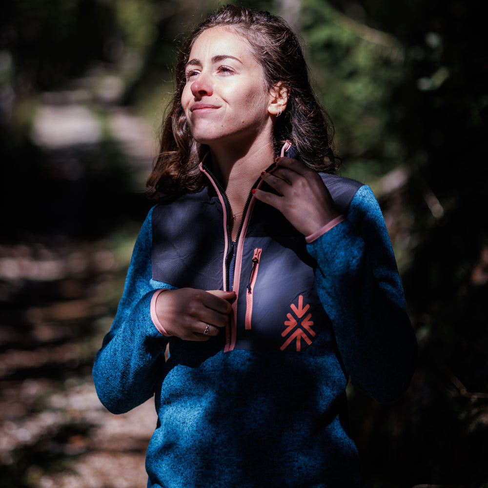 Womens Anguilla Half Zip Knitted Fleece Pullover (Pagoda Blue)