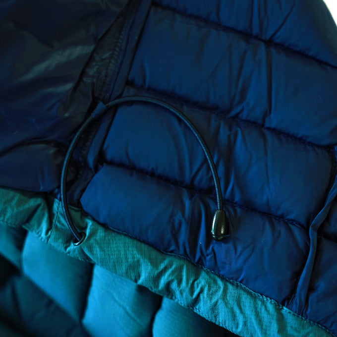 Womens Feathertop Hooded Down Jacket (Atlantic Deep)