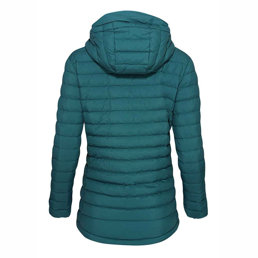 Womens Feathertop Hooded Down Jacket (Atlantic Deep) #contain