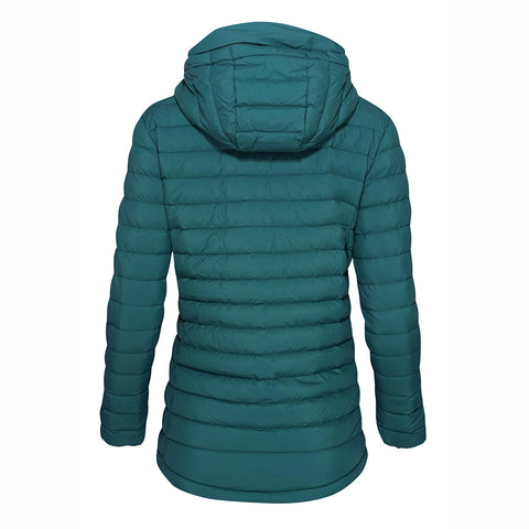 Womens Feathertop Hooded Down Jacket (Atlantic Deep) #contain