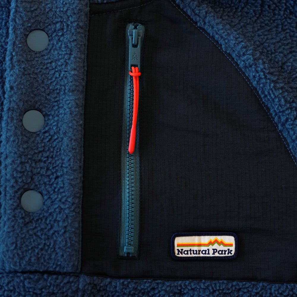 Womens Fryatt Sherpa Fleece Pullover (Dark Denim)