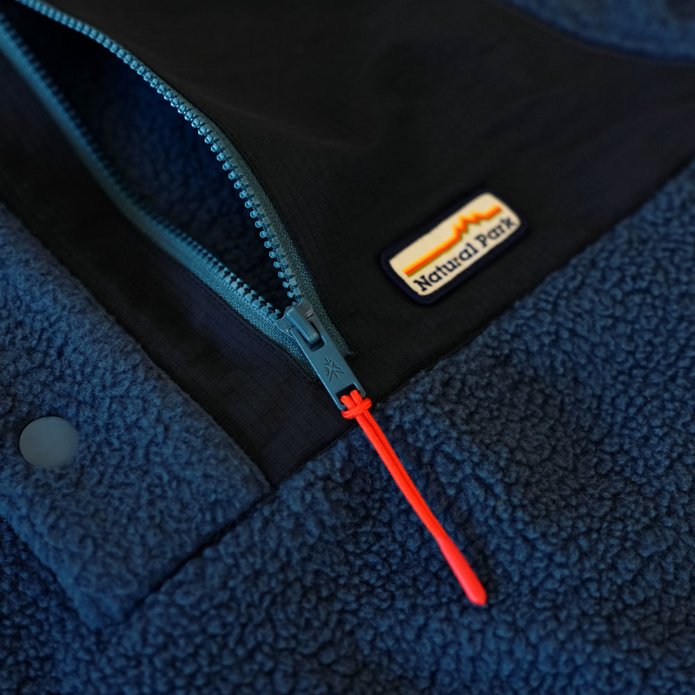 Womens Fryatt Sherpa Fleece Pullover (Dark Denim)