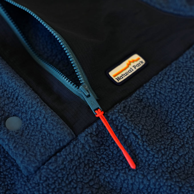 Womens Fryatt Sherpa Fleece Pullover (Dark Denim)