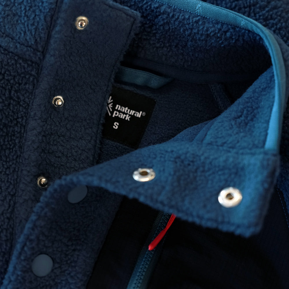 Womens Fryatt Sherpa Fleece Pullover (Dark Denim)