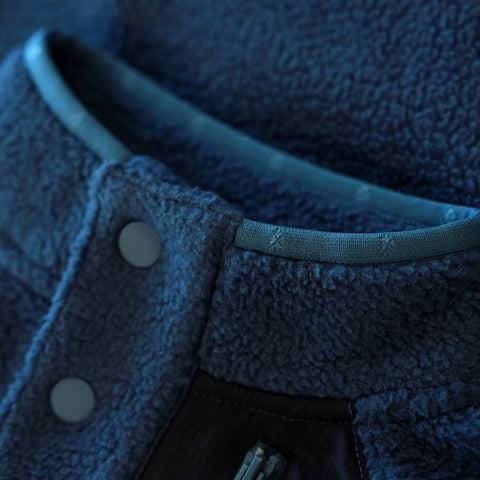 Womens Fryatt Sherpa Fleece Pullover (Dark Denim)