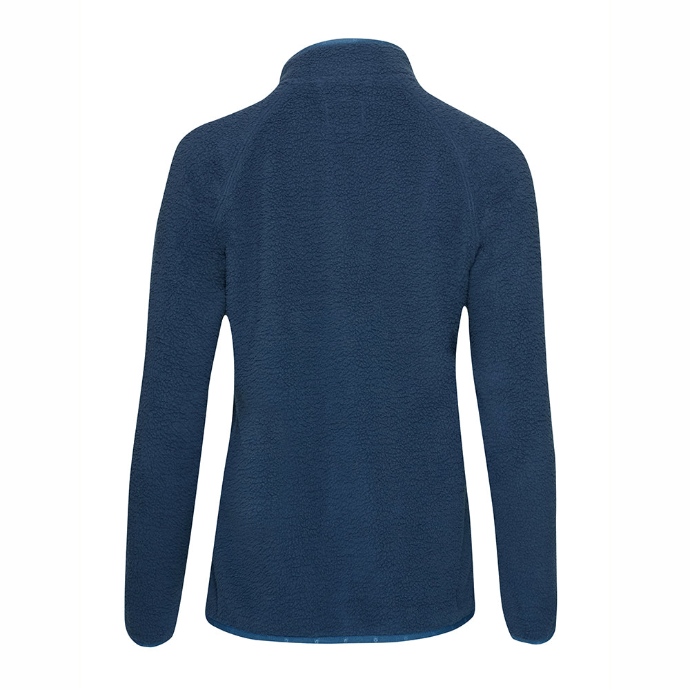 Womens Fryatt Sherpa Fleece Pullover (Dark Denim) #contain