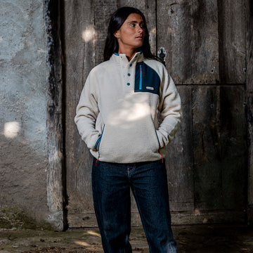 Womens Fryatt Sherpa Fleece Pullover (Feather Grey) §S;163cm