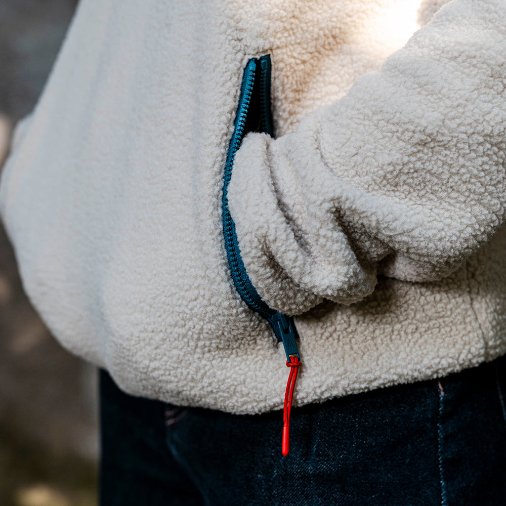 Womens Fryatt Sherpa Fleece Pullover (Feather Grey)