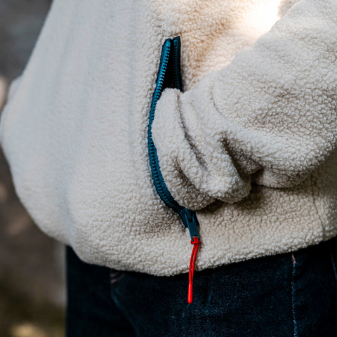 Womens Fryatt Sherpa Fleece Pullover (Feather Grey)