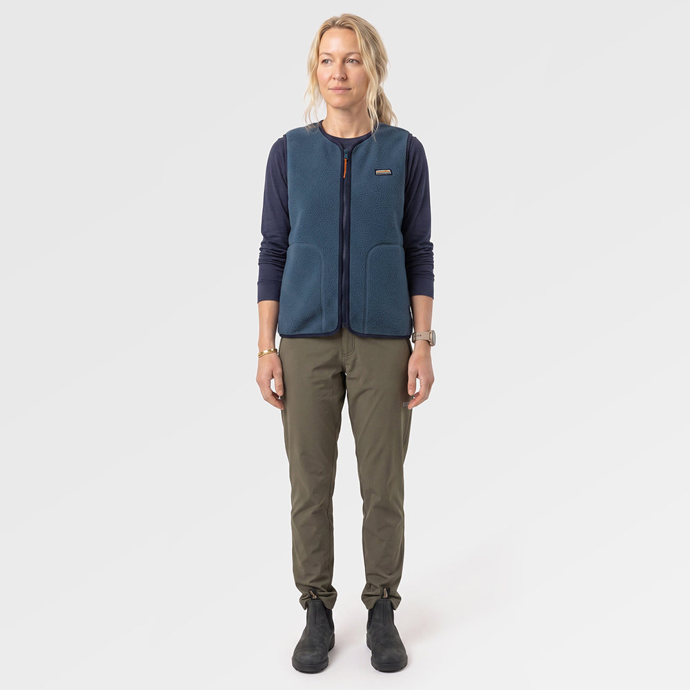 Womens Fryatt Sherpa Fleece Gilet (Dark Denim) ✦AI