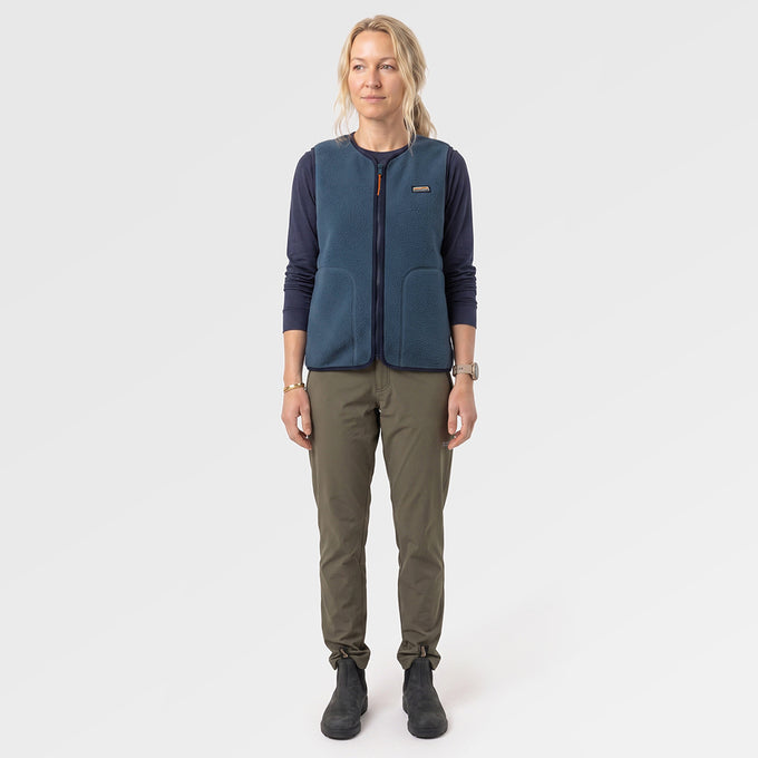 Womens Fryatt Sherpa Fleece Gilet (Dark Denim) ✦AI