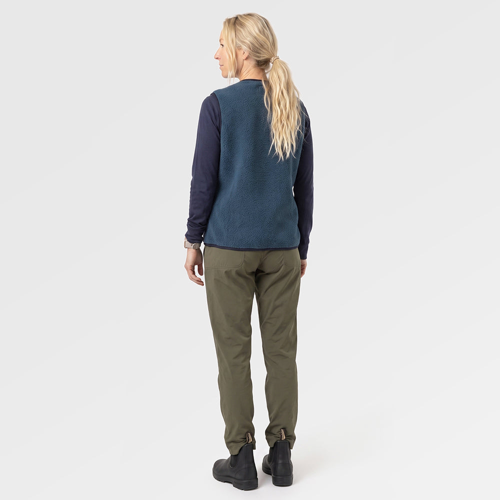 Womens Fryatt Sherpa Fleece Gilet (Dark Denim) ✦AI