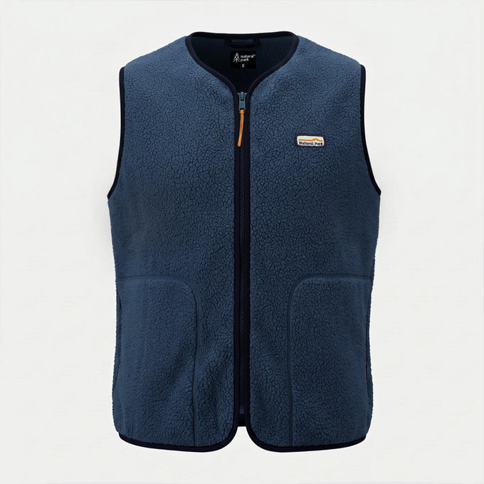 Womens Fryatt Sherpa Fleece Gilet (Dark Denim) #contain ✧AI