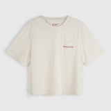 Womens Gaillands Merino Blend Relaxed Tee (Antique White) #contain