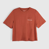 Womens Gaillands Merino Blend Relaxed Tee (Etruscan Red) #contain