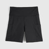 Womens Genesee 7 Inch Tight Shorts (Black) #contain