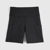 Womens Genesee 7 Inch Tight Shorts (Black) #contain