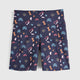 Womens Genesee 7 Inch Tight Shorts (Wild Fragments/Maritime Blue) #contain