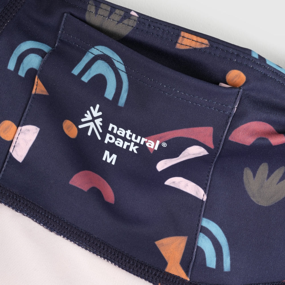 Womens Genesee 7 Inch Tight Shorts (Wild Fragments/Maritime Blue)
