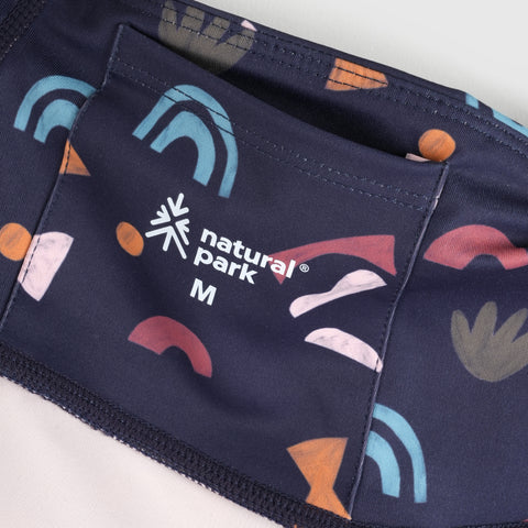 Womens Genesee 7 Inch Tight Shorts (Wild Fragments/Maritime Blue)