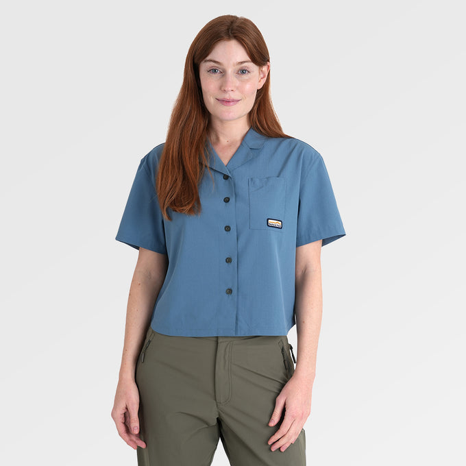 Womens Greenstone Lightweight Short Sleeve Shirt (Blue Fusion) ‡S;173cm              §