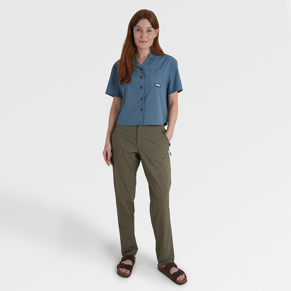 Womens Greenstone Lightweight Short Sleeve Shirt (Blue Fusion) ‡S;173cm              §