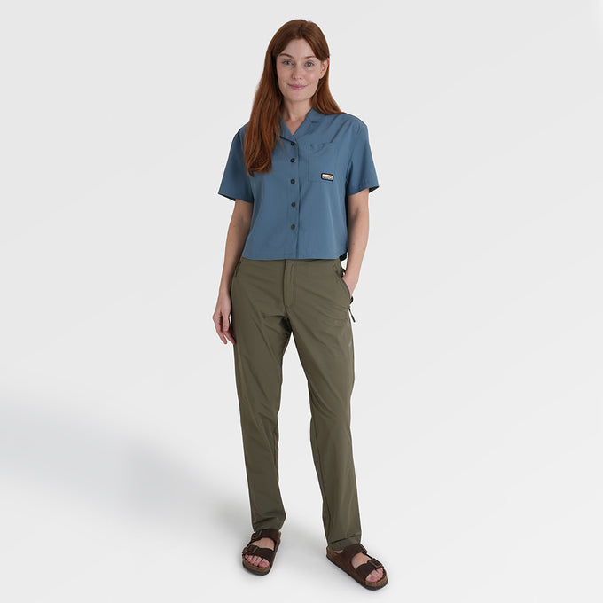 Womens Greenstone Lightweight Short Sleeve Shirt (Blue Fusion) ‡S;173cm              §
