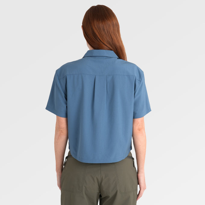Womens Greenstone Lightweight Short Sleeve Shirt (Blue Fusion) ‡S;173cm              §