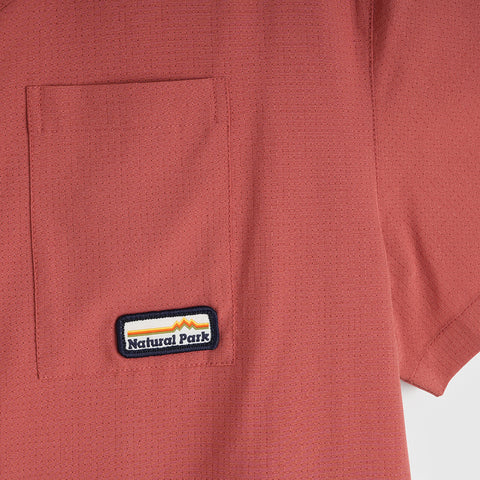 Womens Greenstone Lightweight Short Sleeve Shirt (Etruscan Red)