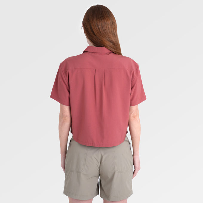 Womens Greenstone Lightweight Short Sleeve Shirt (Etruscan Red) ‡S;173cm              §