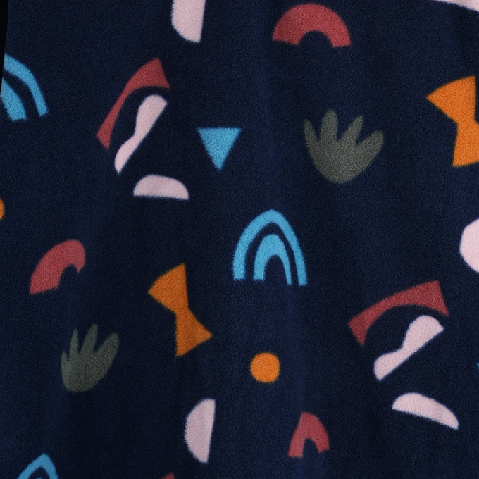 Womens Grinnell Snap Fleece Pullover (Wild Fragments/Maritime Blue)