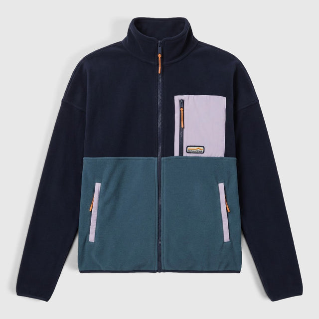 Womens Hurston Full Zip Fleece (Maritime Blue/Blue Fusion) #contain