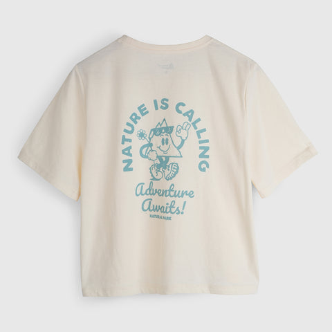 Womens Nature Galatea Relaxed Tee (Antique White) #contain