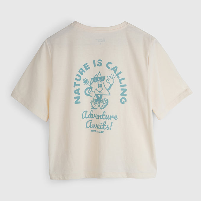 Womens Nature Galatea Relaxed Tee (Antique White) #contain