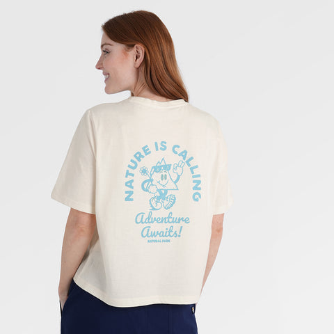 Womens Nature Galatea Relaxed Tee (Antique White) §S;173cm