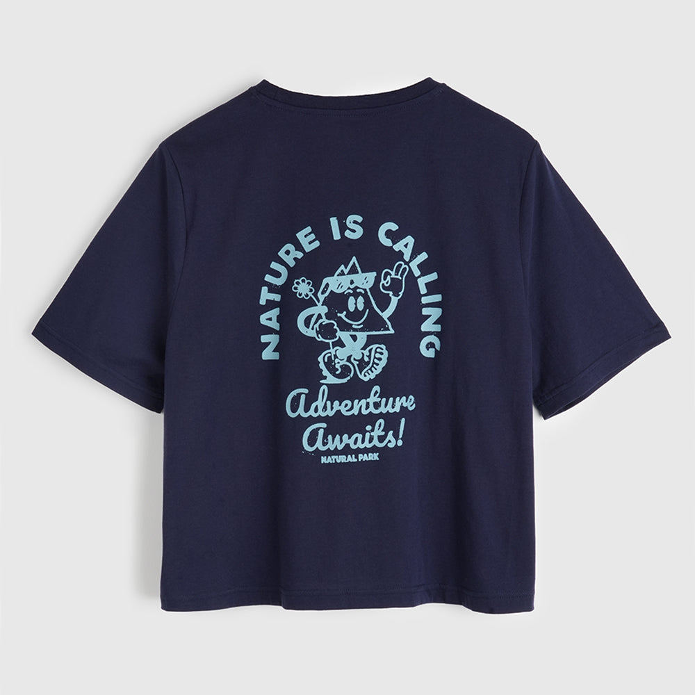 Womens Nature Galatea Relaxed Tee (Maritime Blue) #contain