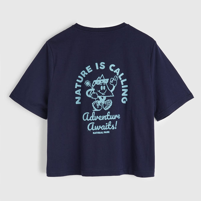 Womens Nature Galatea Relaxed Tee (Maritime Blue) #contain