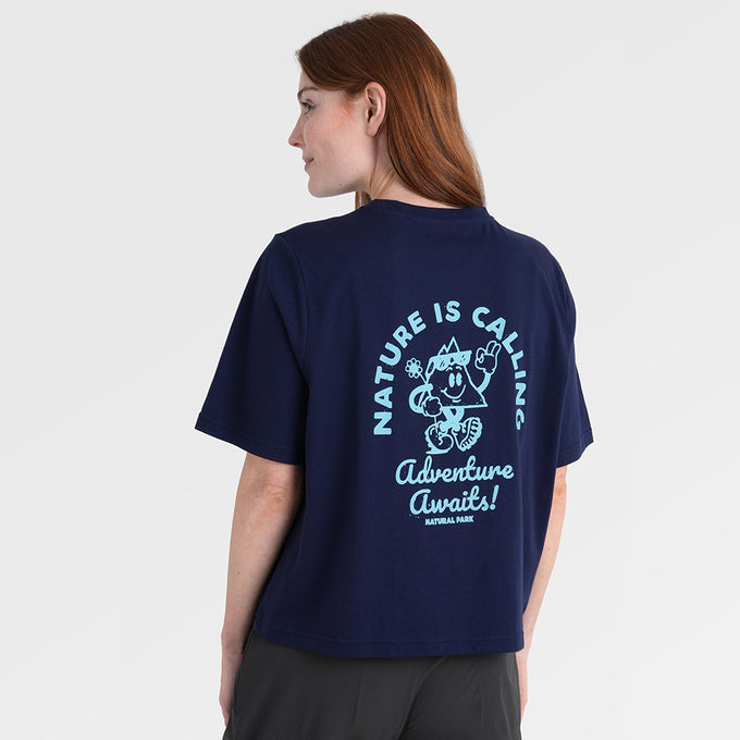 Womens Nature Galatea Relaxed Tee (Maritime Blue) §S;173cm