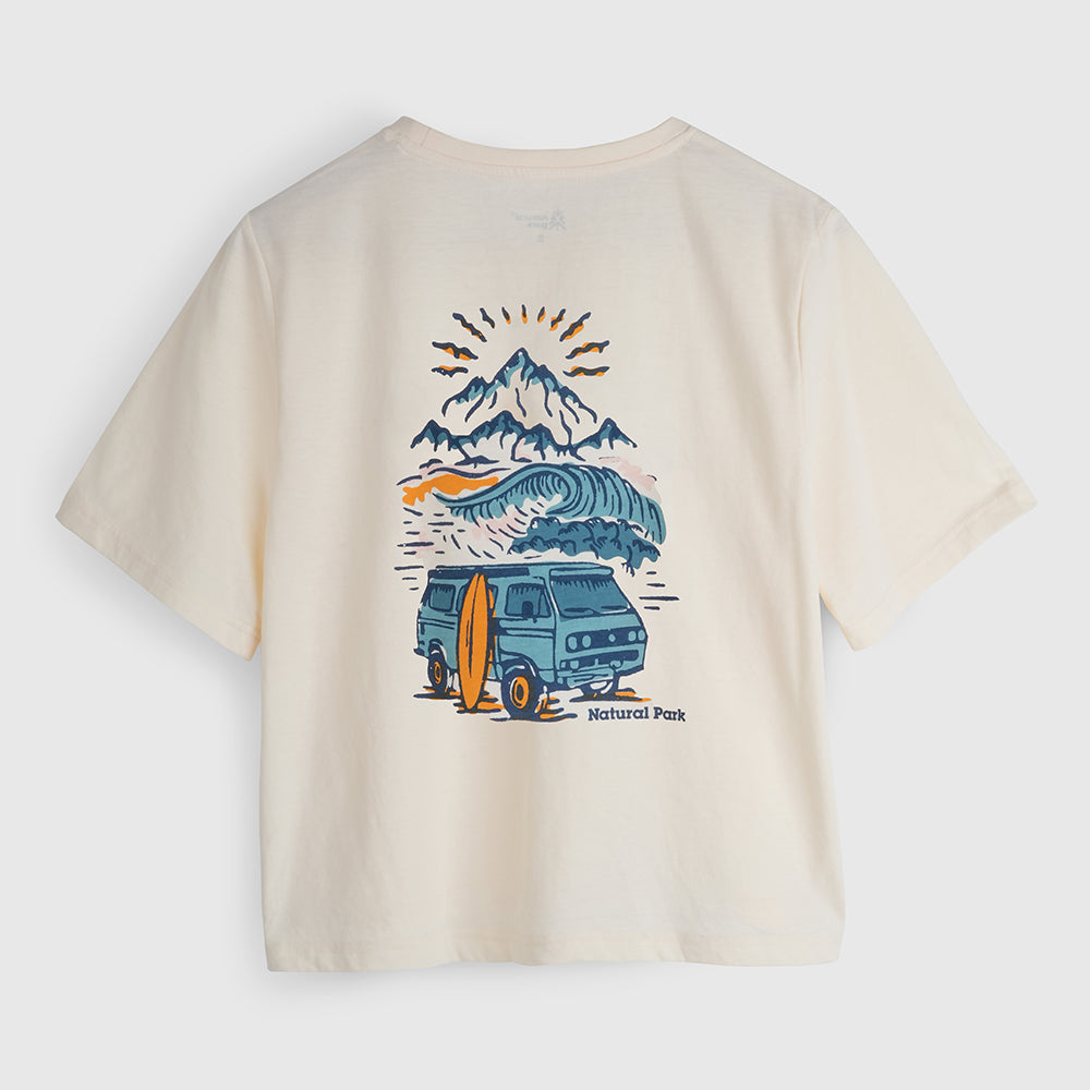 Womens Van Life Galatea Relaxed Tee (Antique White) #contain