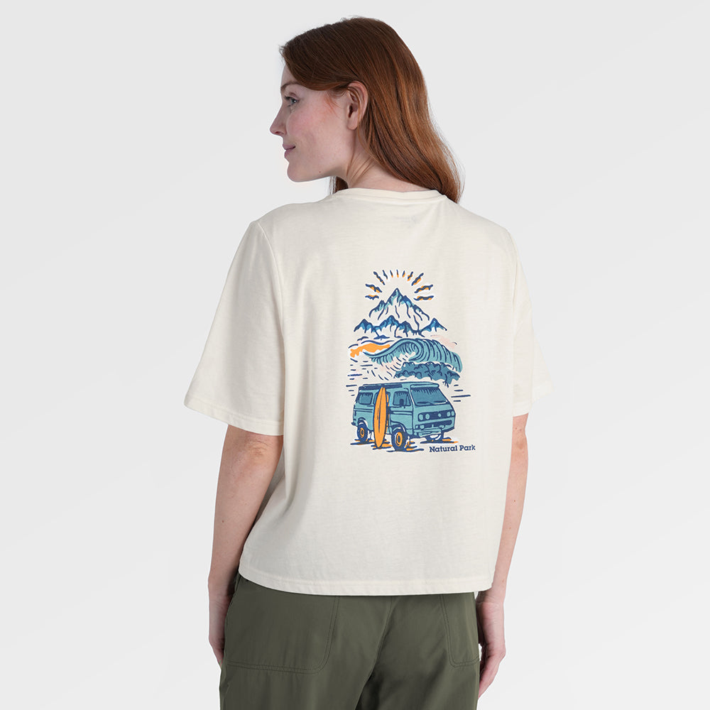 Womens Van Life Galatea Relaxed Tee (Antique White) §S;173cm
