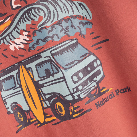 Womens Van Life Galatea Relaxed Tee (Etruscan Red)