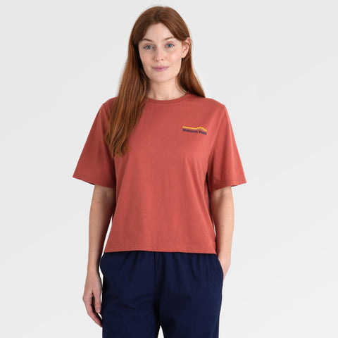 Womens Van Life Galatea Relaxed Tee (Etruscan Red) §S;173cm