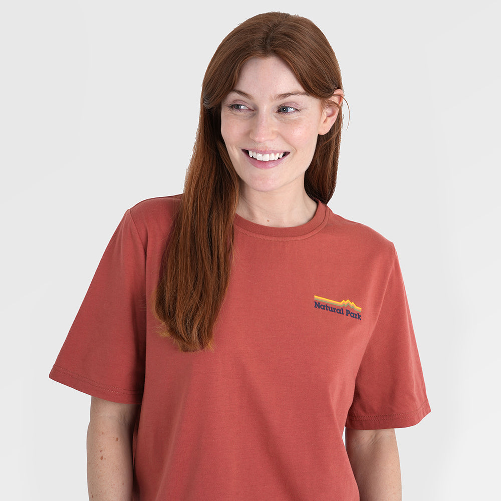 Womens Van Life Galatea Relaxed Tee (Etruscan Red) §S;173cm