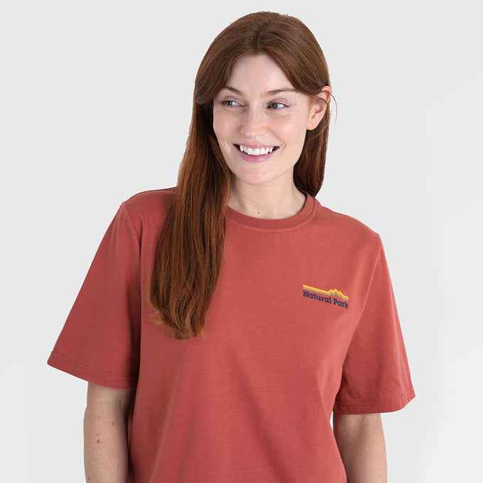 Womens Van Life Galatea Relaxed Tee (Etruscan Red) §S;173cm