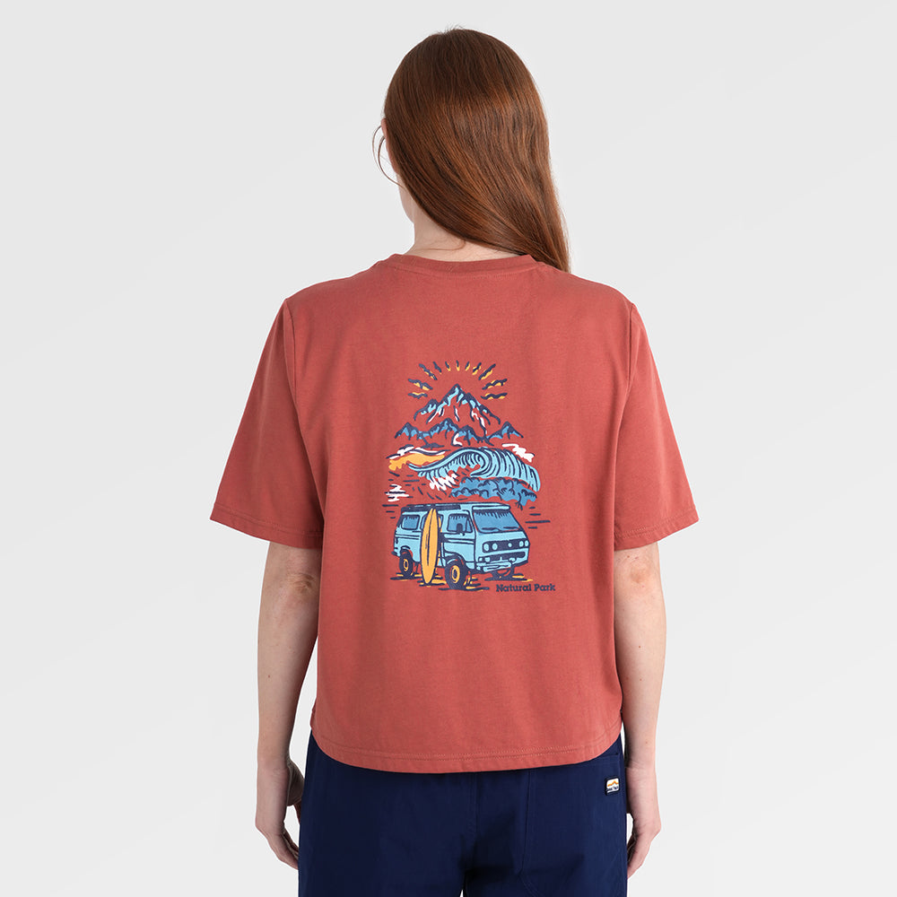 Womens Van Life Galatea Relaxed Tee (Etruscan Red) §S;173cm
